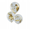Konfetti Ballon Gold, 5 Stück