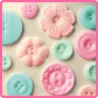 Silicone embosser Small buttons for realistic decorations