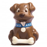 Schokoladenform Hund mit Knochen