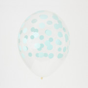 Balloon with turquoise dots, 5 pieces
