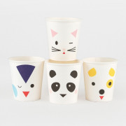 Animals mug, 8 pieces