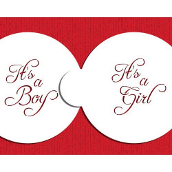 Stencils It`s a Boy / Girl, 2 Stück