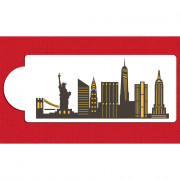 Pochoir New York City Skyline, 2 pièces