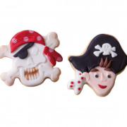 Cookie cutter with ejector pirate & skull