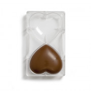 Herzen Schokoladen-Giessform, 2x grosse Herzen