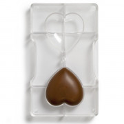 Herzen Schokoladen-Giessform, 2x mittlere Herzen