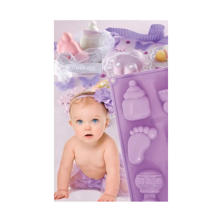 Silikonbackform Baby für süsse Desserts in sechs Formen