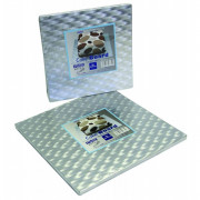 Cake plate square extra strong silver 23 x 23 cm