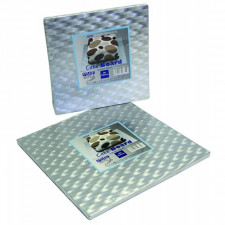 Tortenplatte Quadrat extra stark Silber 15 x 15 cm für den sicheren Transport