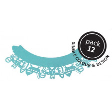 Cupcake Wrapper Baby Hellblau, 12 Stück