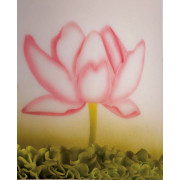 Airbrush stencil small lotus flower