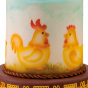 Airbrush stencil rooster and hen
