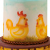 Pochoir Airbrush coq et poule