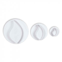 Geschwungene Blätter Ausstecher-Set, 3-teilig