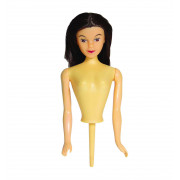 Barbie-Torten Aufsatz, braune Haare