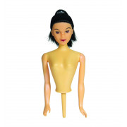 Barbie-Torten Aufsatz, schwarze Haare