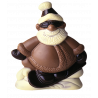 Schokoladenform Weihnachtsmann auf Snowboard für süsse Schokoladenfiguren