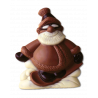Schokoladenform Weihnachtsmann auf Snowboard für süsse Schokoladenfiguren