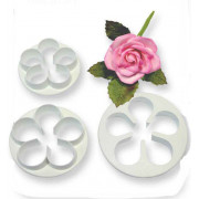 Set of 3 large roses cookie cutter