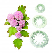 Set of 3 carnation flowers cookie cutter