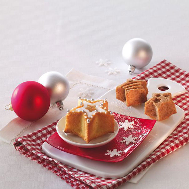 Moule à pâtisserie en silicone 15 étoiles pour les desserts de Noël