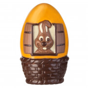 Chocolate mold bunny house with bunny
