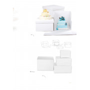 Boîte à gâteaux blanche 26.5 x 26.5 x 25 cm