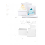 Boîte à gâteaux blanche 40.5 x 40.5 x 25 cm