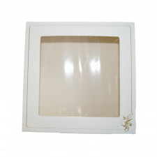 Tortenschachtel mit Fenster Weis und Gold 28 x 28 x 12 cm