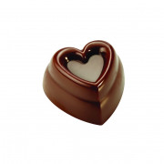 Chocolate mold heart in heart 21 chocolates