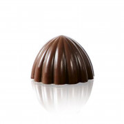 Praline mold Dome Grooved 24 chocolates