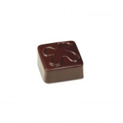 Praline mold square with leaf 18 chocolates