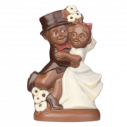 Chocolate mold bride and groom