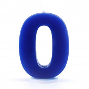 Number candle 0 Blue