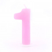 Number candle 1 Pink