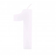 Number candle 1 White