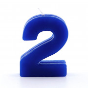 Number candle 2 Blue