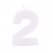 Number Candle 2 White