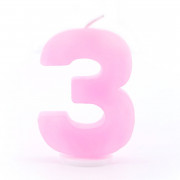 Number candle 3 Pink