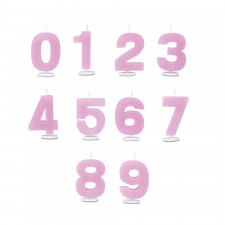 Zahlenkerze 6 Rosa für Geburtstage, Jubiläen und andere Anlässe