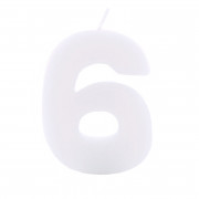 Number candle 6 White