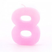 Number candle 8 Pink