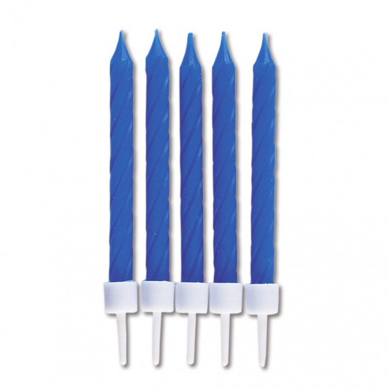 Candele blu scuro, 10 pezzi