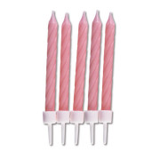 Candles pink, 10 pieces