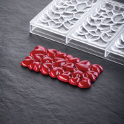 Chocolate bar casting mold hearts