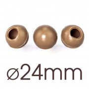 Hollow balls milk Ø 24 mm, 63 pieces