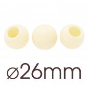 Sphères creuses blanches Ø 26mm, 63 pièces