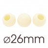 63 Hohlkugeln Weiss Ø 26 mm für hausgemachte Truffes