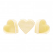 Praline bowl heart, white, 54 pieces