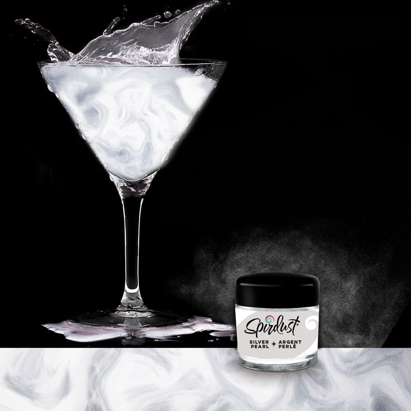 Glitzer für Cocktails Silber